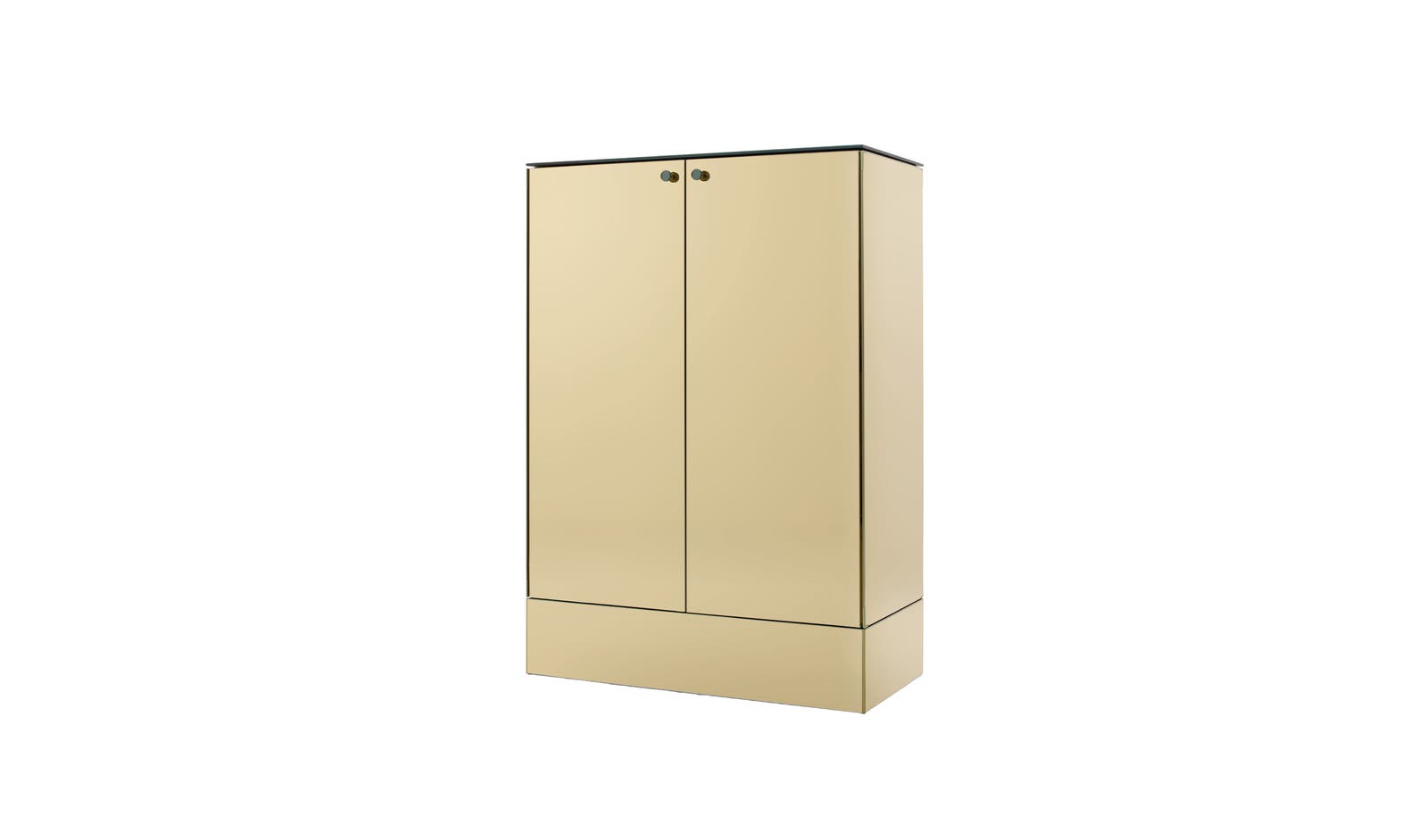 Angled view of tall Maxalto Luminor cabinet