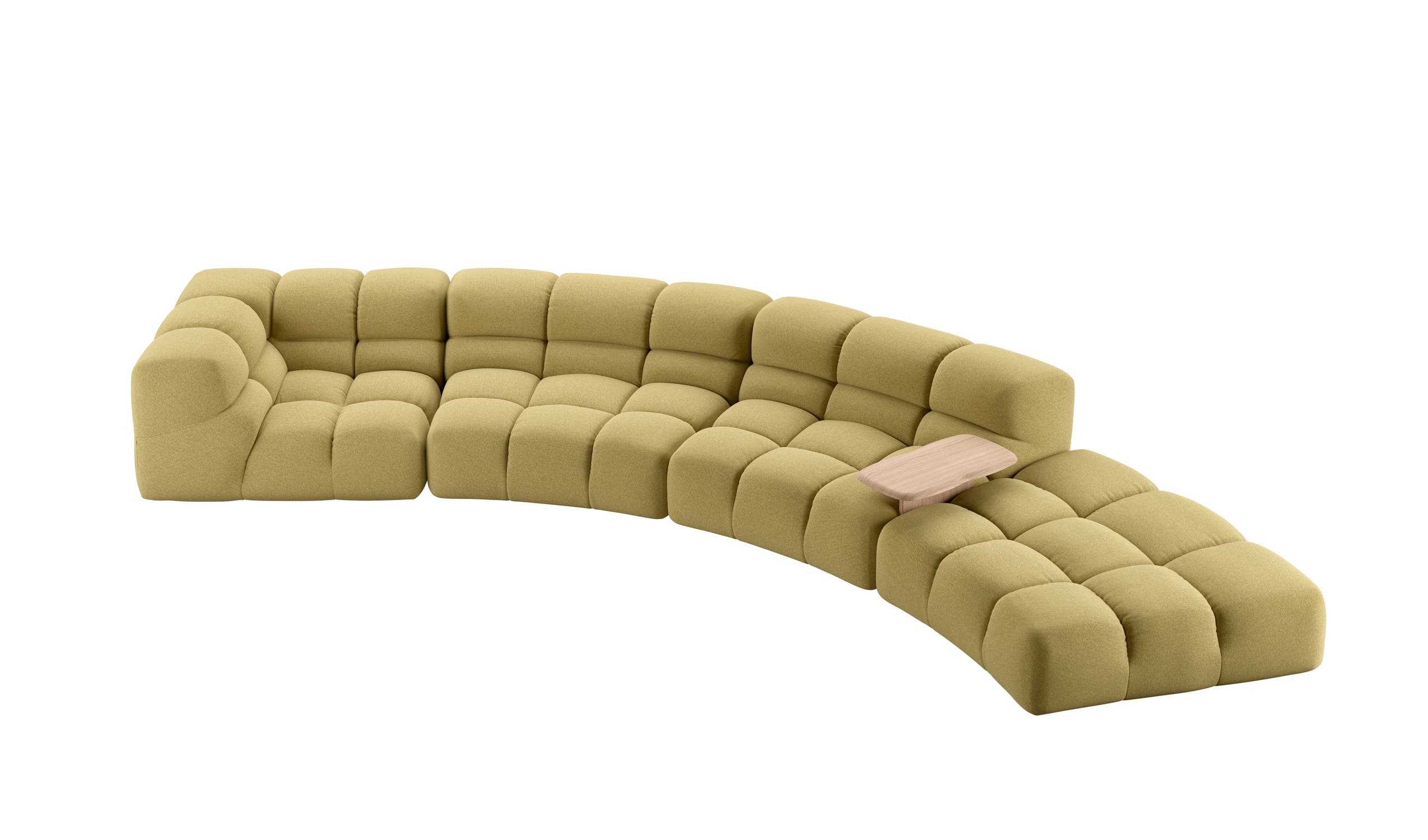 Curved green Tufty-Time 20 modular sofa composition